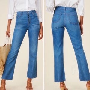 Reformation Blue Straight Leg Jeans